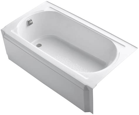 8-in Glossy White Acrylic Oval Freestanding Soaking <b>Bathtub</b> with Drain (Center Drain) in the <b>Bathtubs</b> department at <b>Lowe's. . Bath tubs lowes